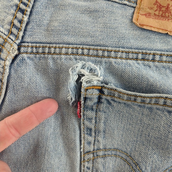 Vintage Levis Jeans 36 (Fits 34x27) Blue Light Wash Faded Faded Skate Grunge Y2K - Picture 5 of 15